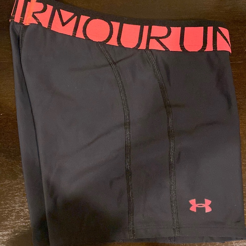 Under Armour compression shorts.